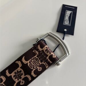 Vilebrequin Dark Brown Turtle Print Belt Bag